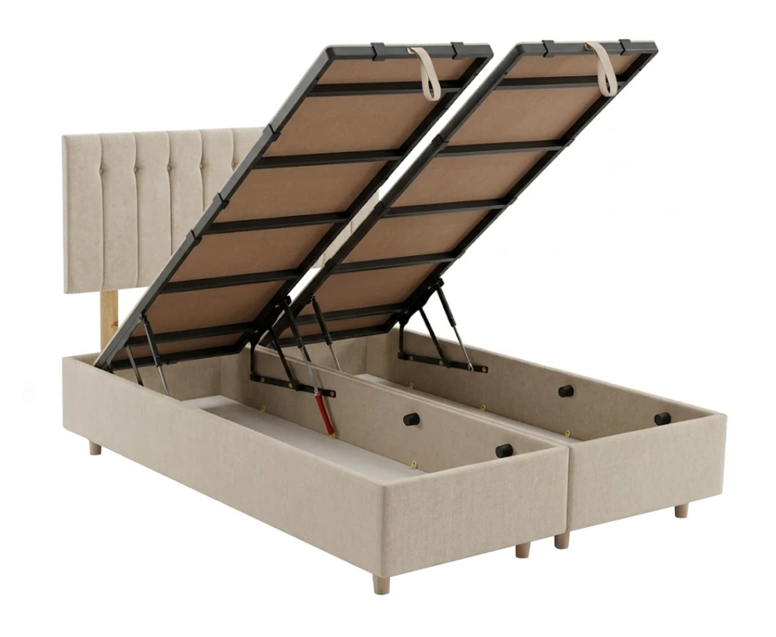 Brogan 3ft Single Ottoman Bed Pack - Beige