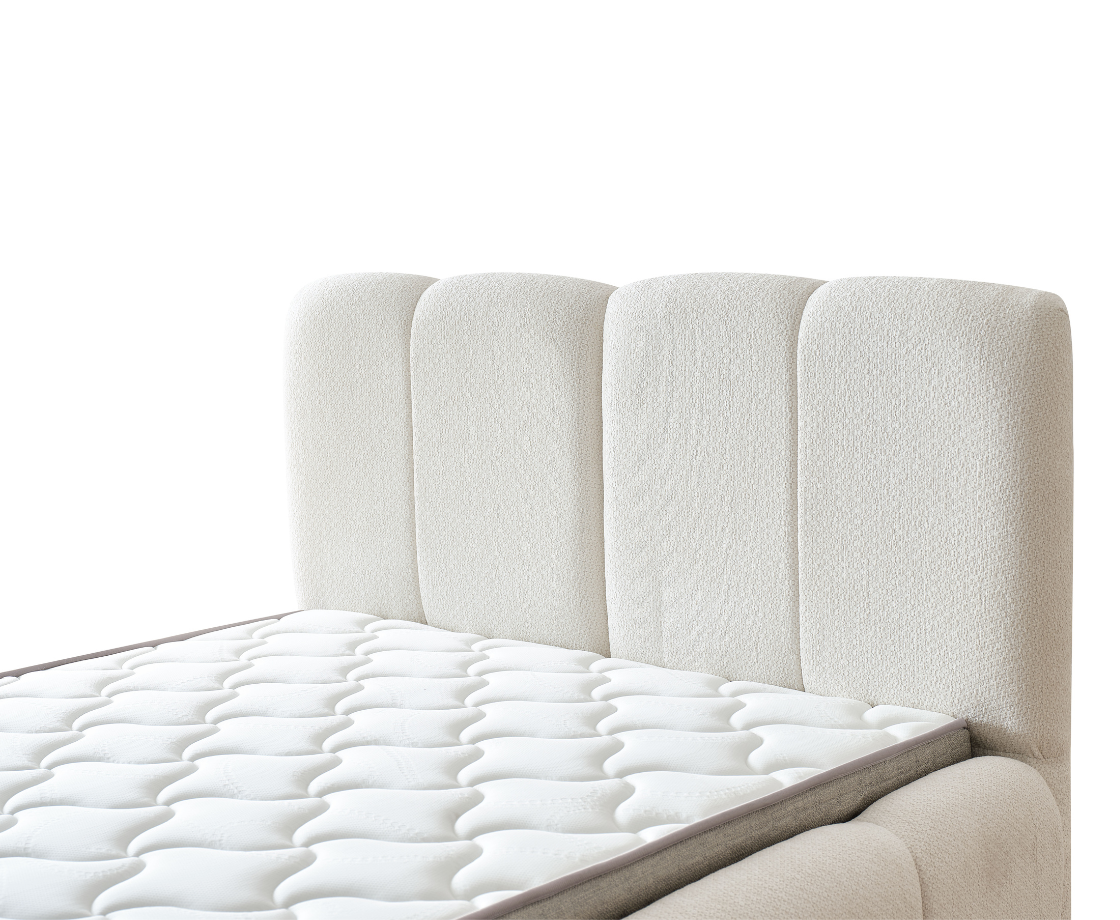 Bubble 6ft Superking Ottoman Bed - Beige