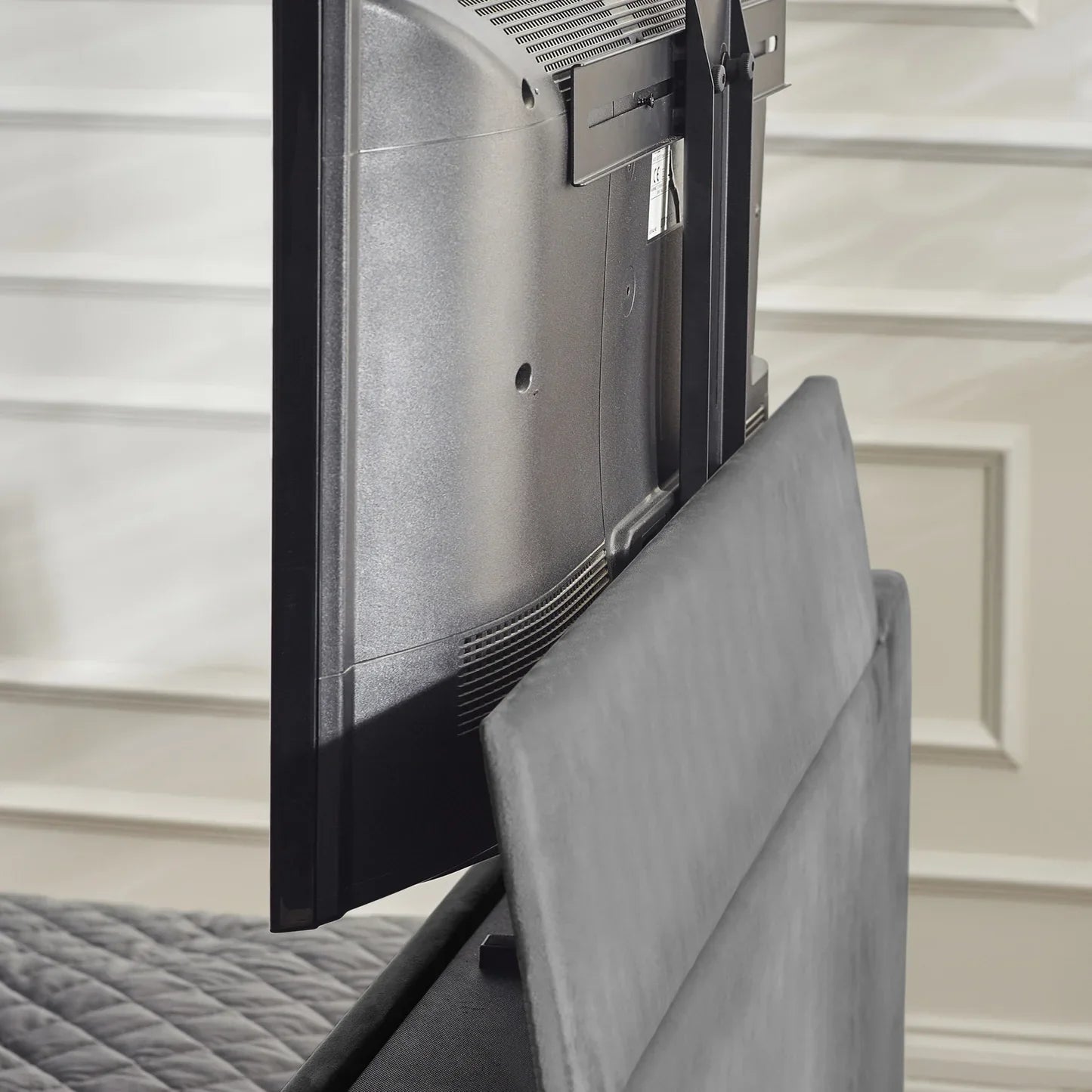 Klay 6ft Side Lift Ottoman TV Bed - Dark Grey