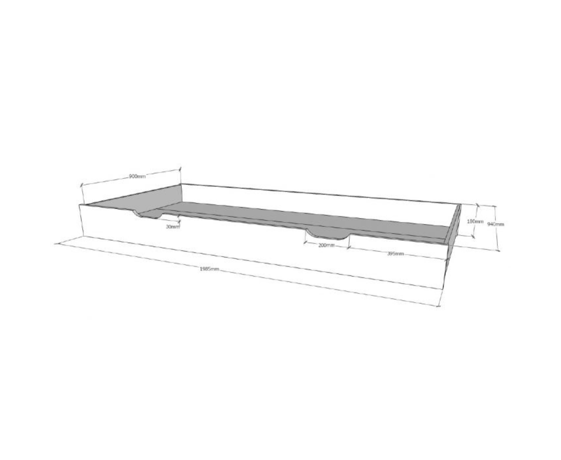Cabane House Bed 90x200cm - Natural