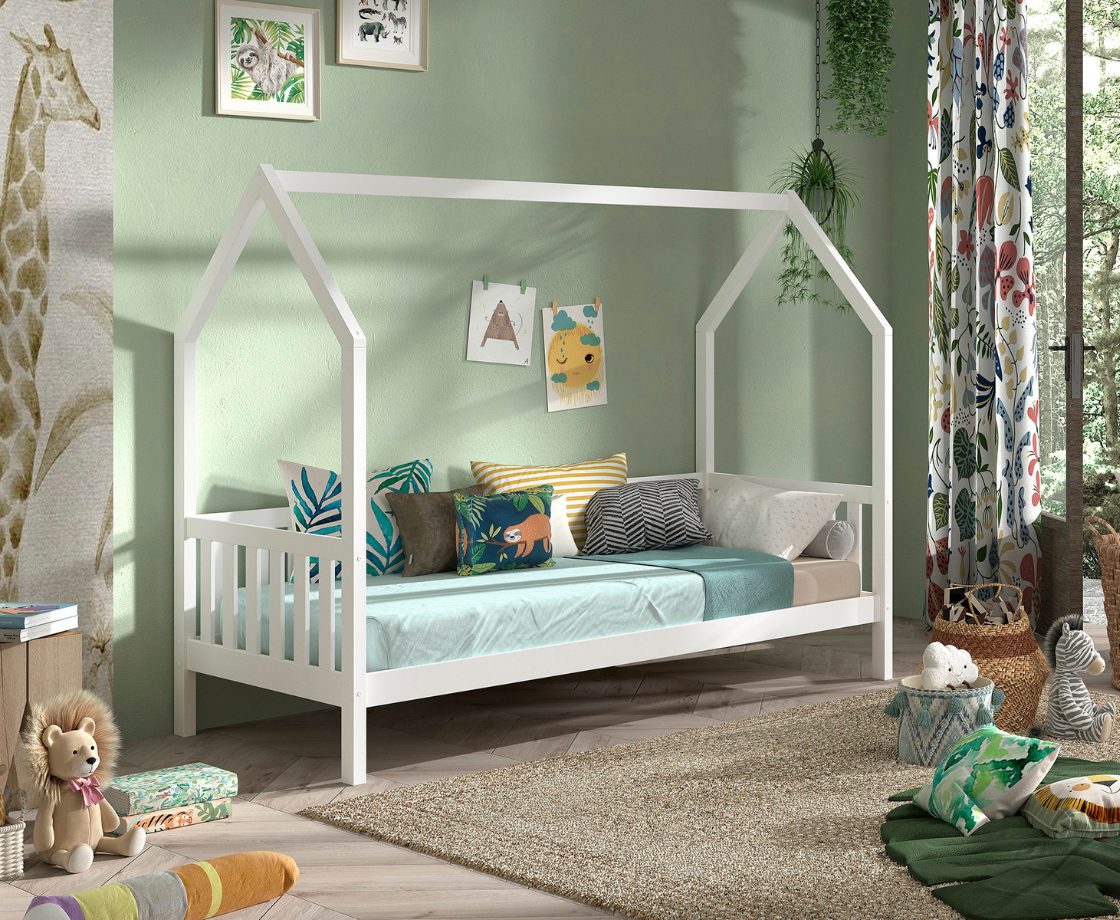 Cabane House Bed 90x200cm - White