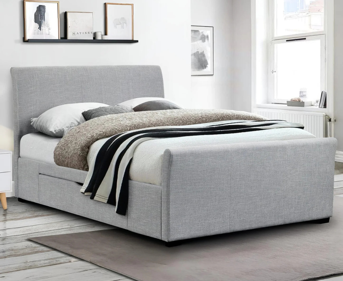 Capri 6ft Drawer Bed Frame - Light Grey