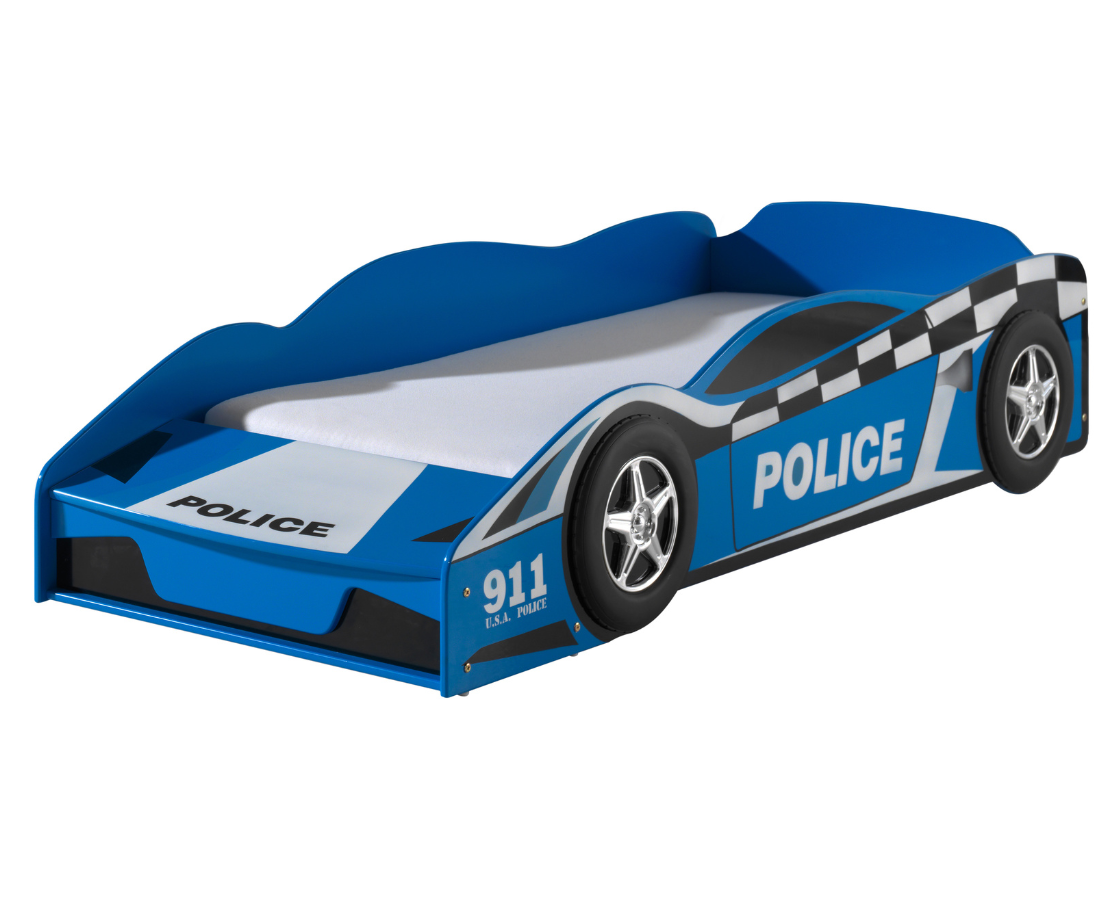 Toddler Police Car 70x140cm - Blue