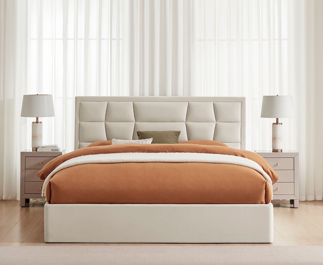 Carmen 5ft Kingsize Ottoman Bed - Natural