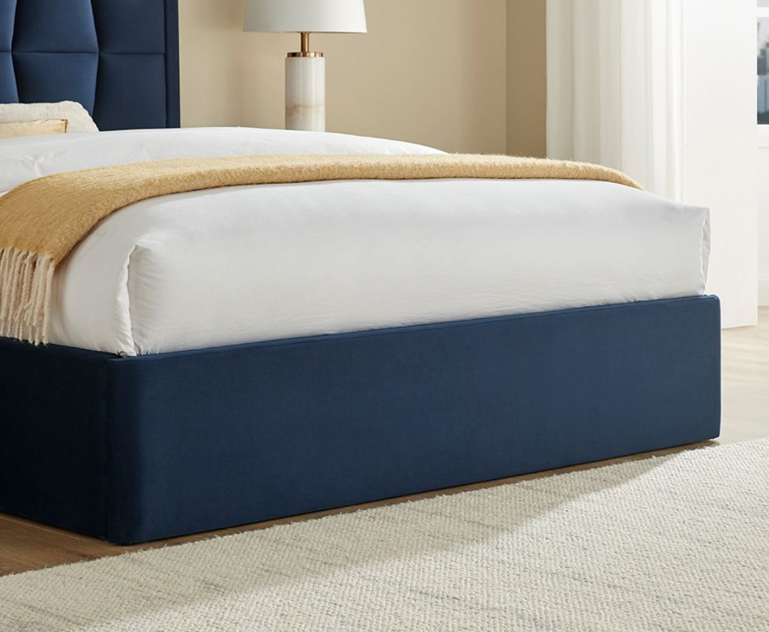 Carmen 5ft Kingsize Ottoman Bed - Navy