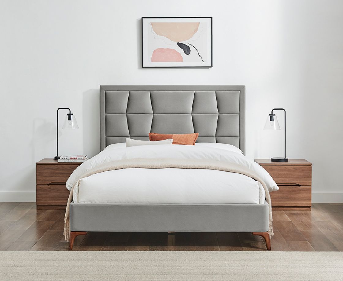 Carmen 5ft Kingsize Bed - Silver