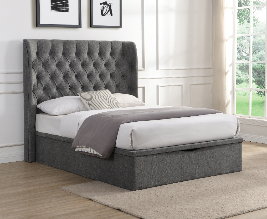 Clara 4ft6 Ottoman Bed Frame - Grey