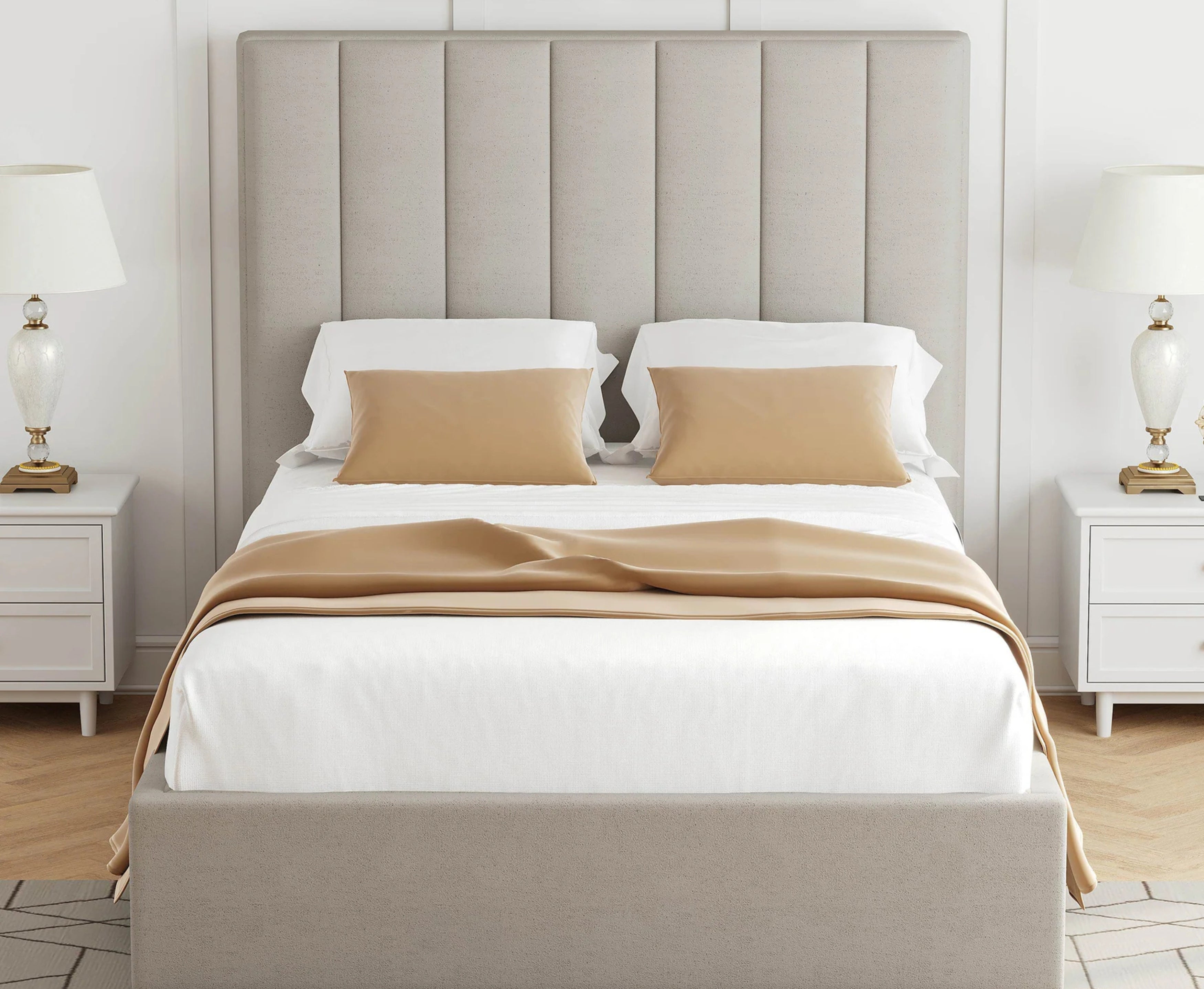 Codie 4ft6 Double Ottoman Bed Frame - Beige