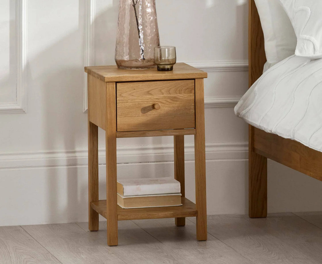 Coxmoor 1 Drawer Bedside - Oak