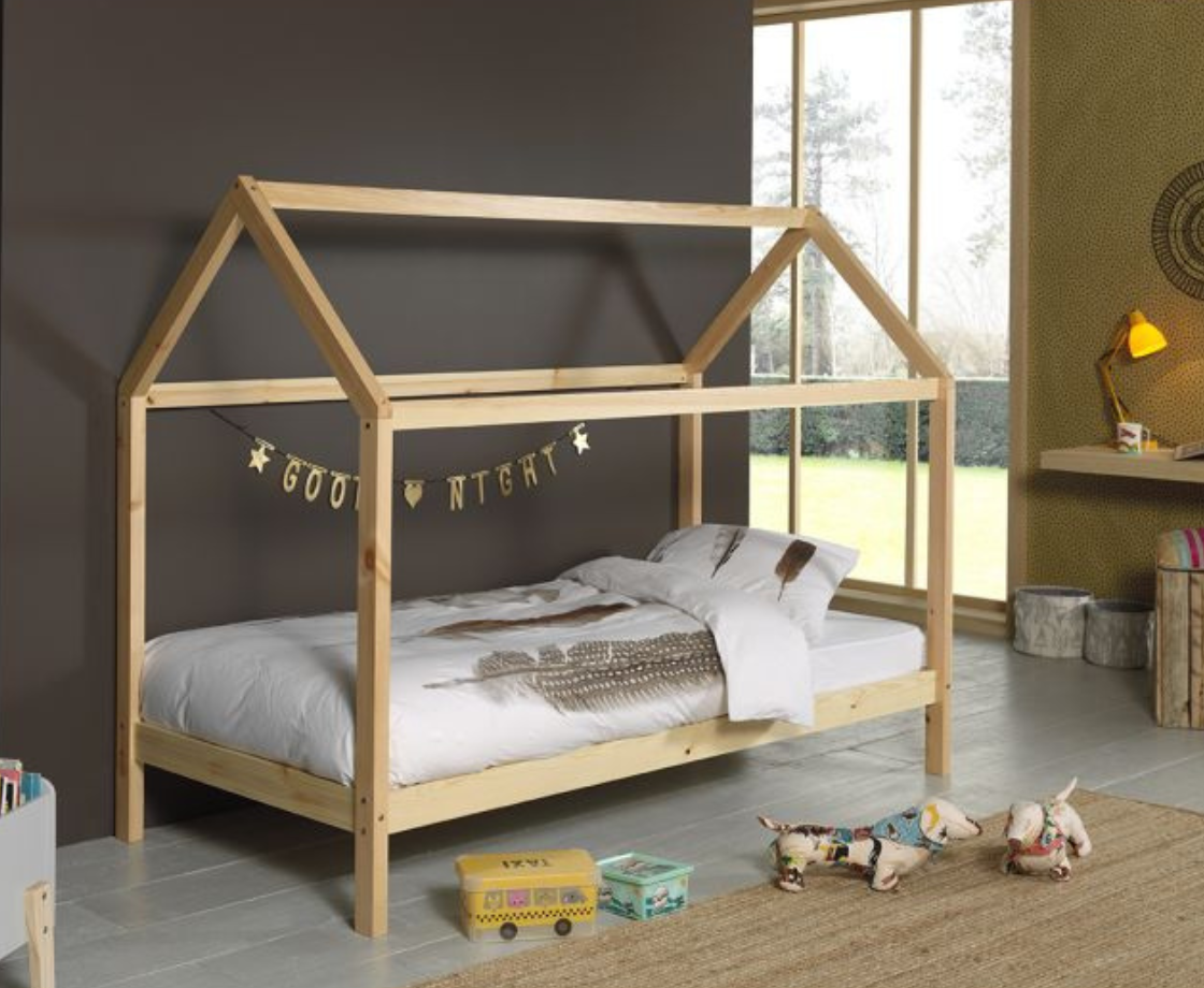 Dally House Bed 90x200cm - Natural