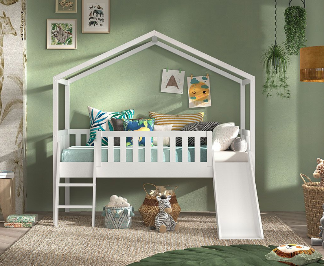 Dally Housebed Ladder + Slider - White