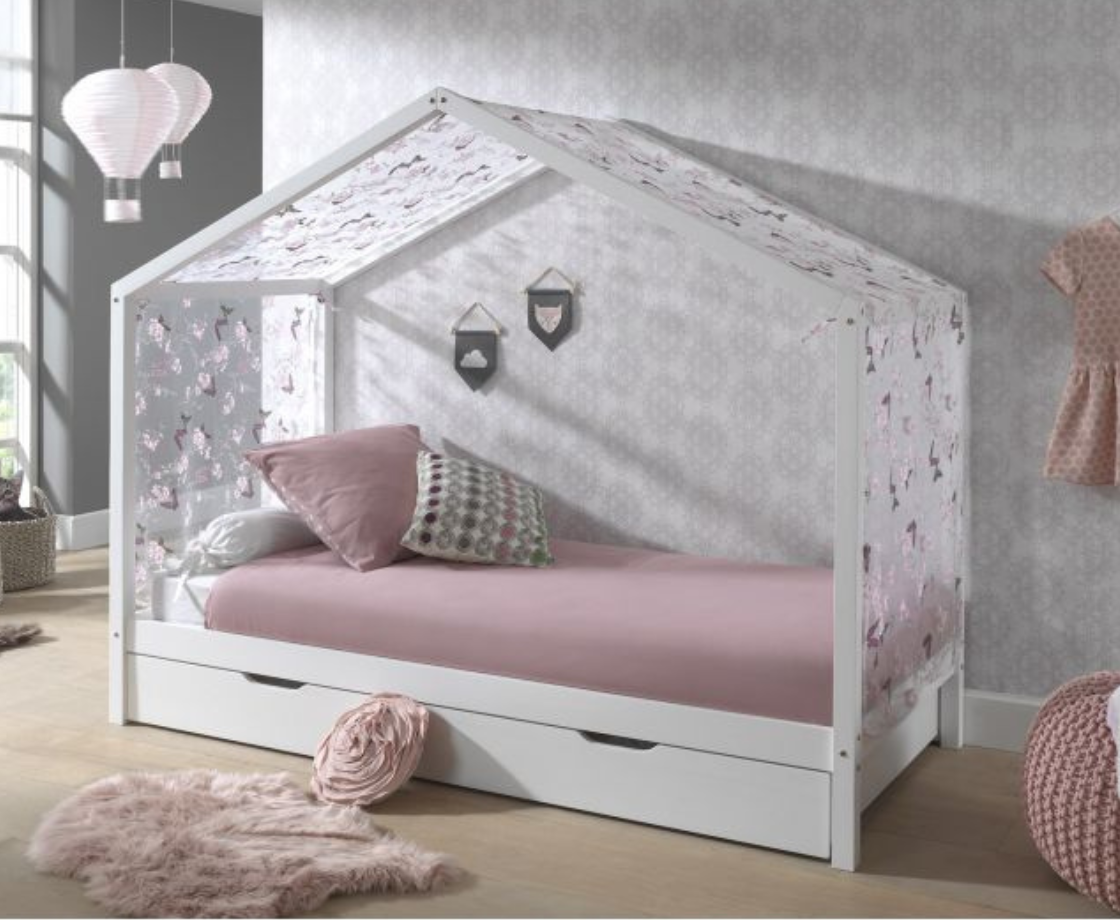 Dally House Bed without Gate 90x200cm - White