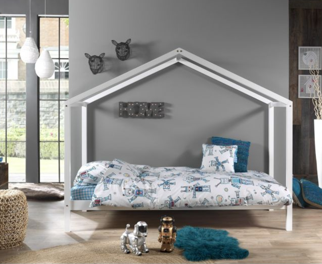 Dally House Bed without Gate 90x200cm - White