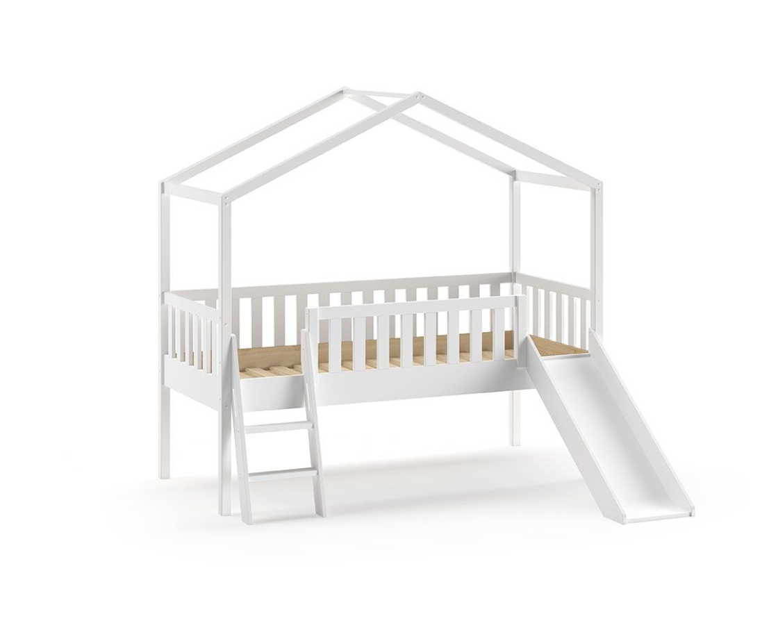Dally Housebed Ladder + Slider - White