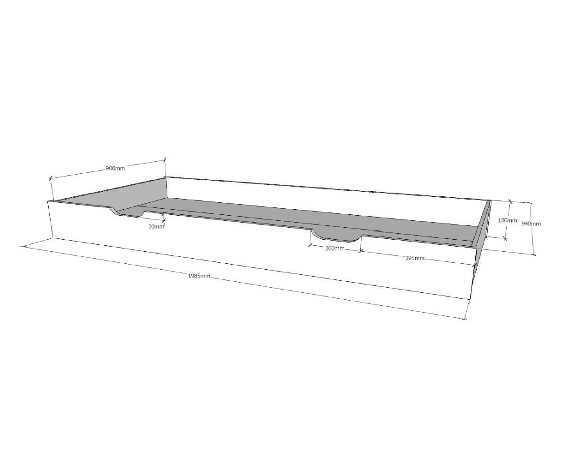 Dally House Bed with Gate 90x200cm - Anthracite