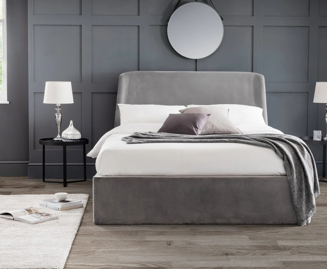 Frida 4ft6 Double Ottoman Bed - Grey