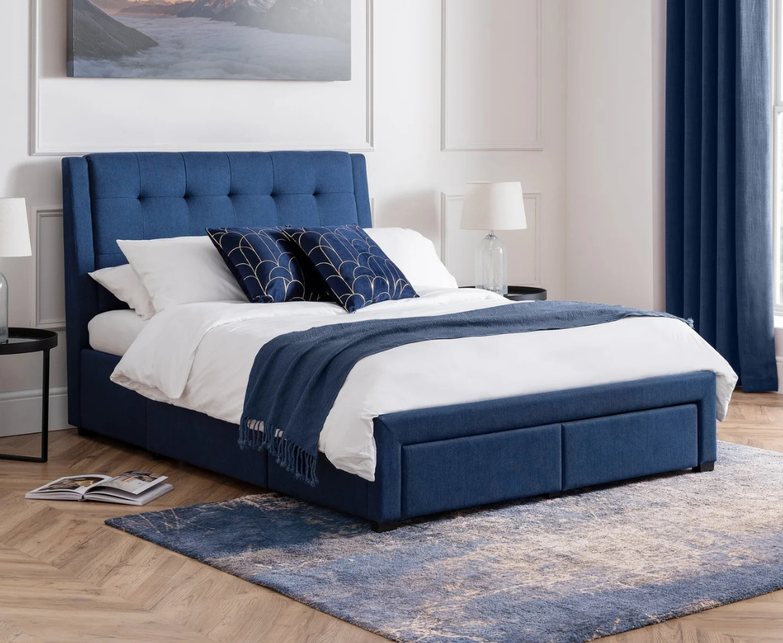 Fullerton 6ft Drawer Bed Frame - Blue