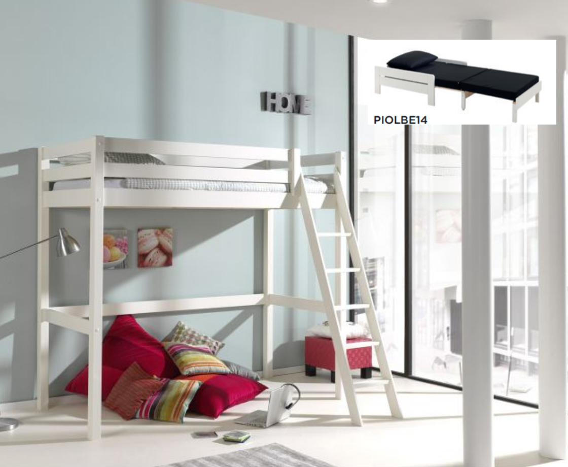 Funkie Mezzanine 90cm High sleeper - White