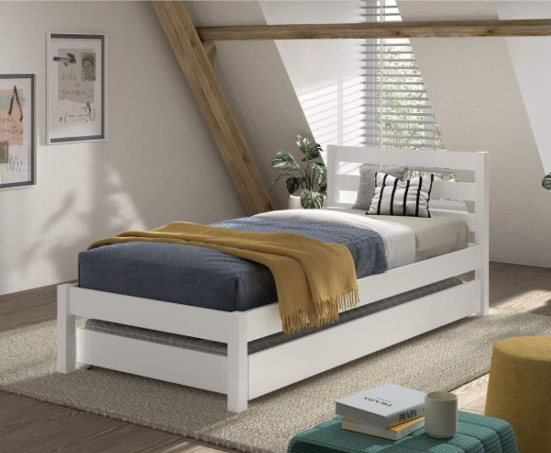 Funkie Bed 90x200 cm - Natural / White