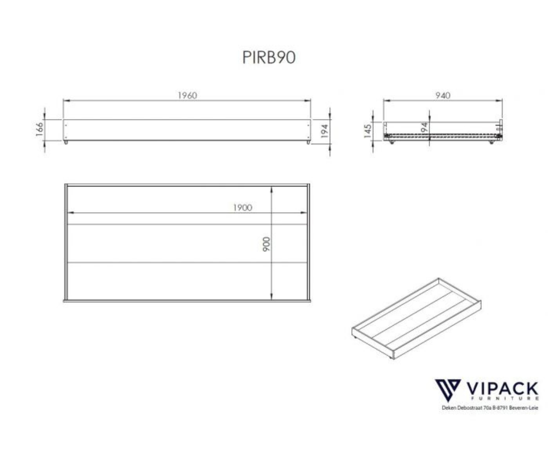 Funkie Bunk Bed 140cm - Grey