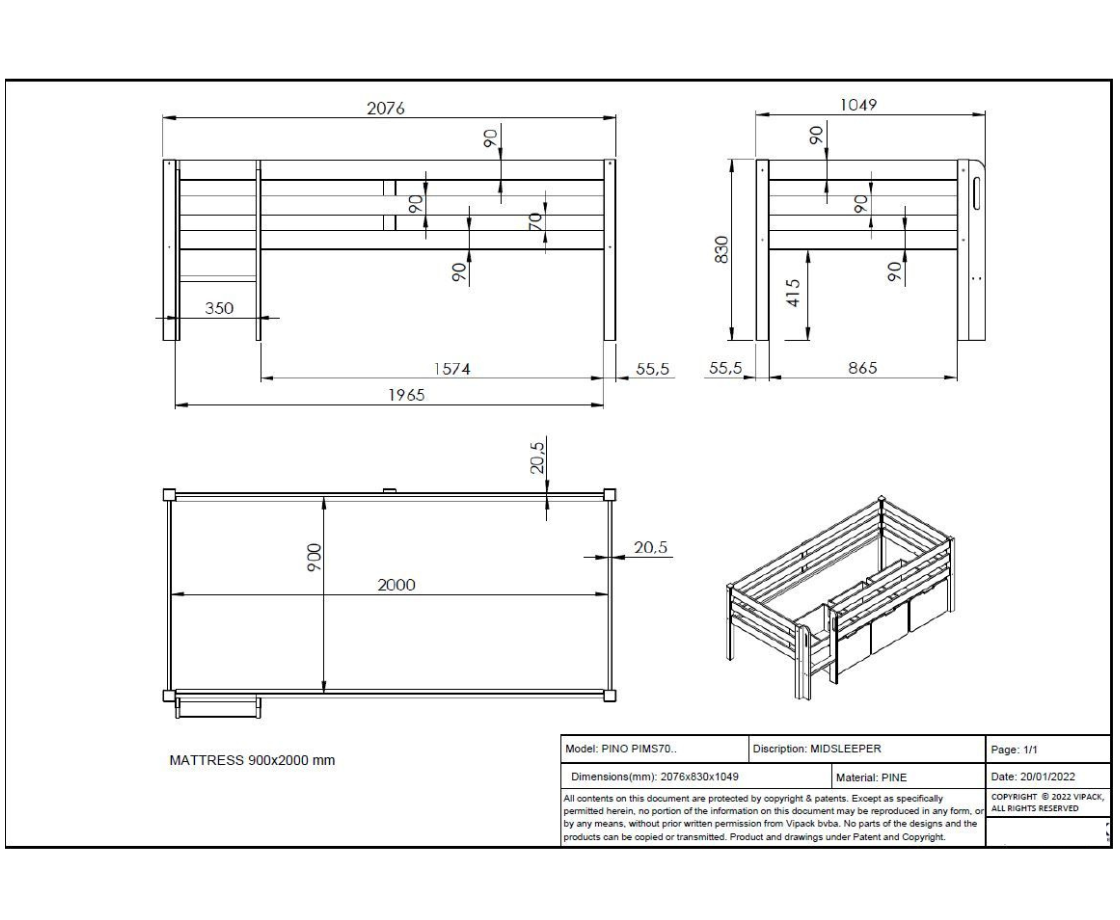 Funkie Low Sleeper - Grey