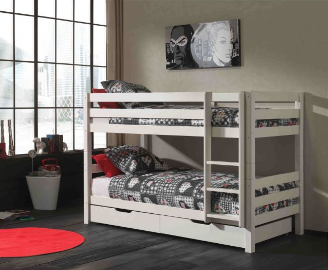 Funkie Bunk Bed 140cm - White