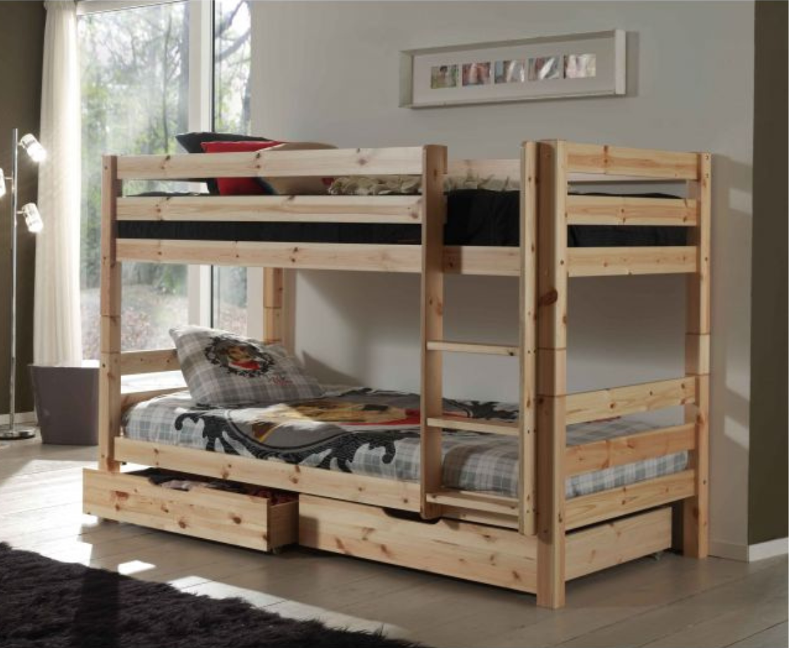 Funkie Bunk Bed 140cm - Natural