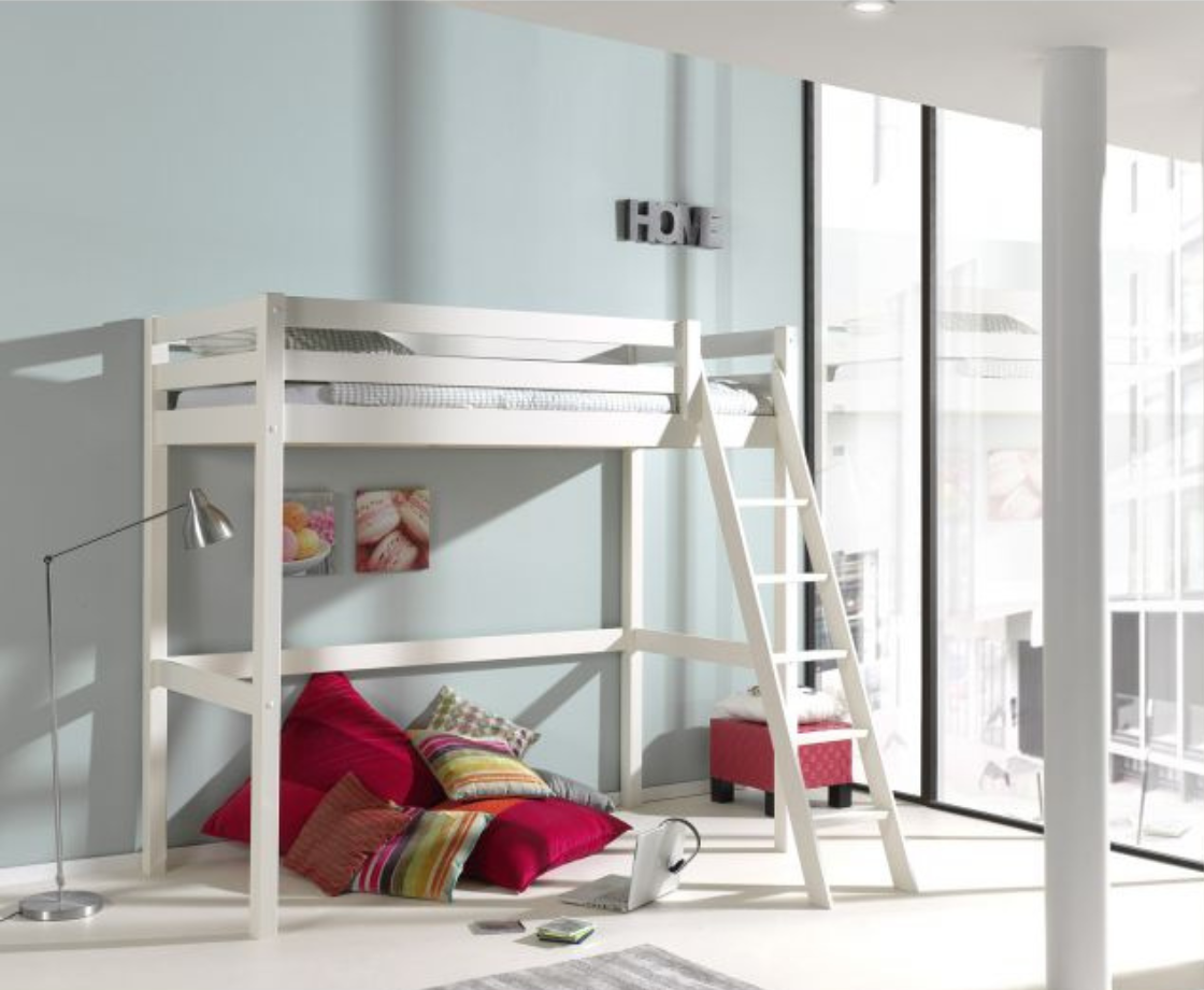 Funkie Mezzanine 90cm High sleeper - White