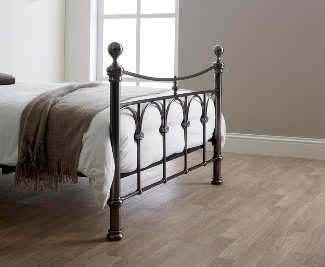 Gemma 6ft Superking Bed Frame Antique Nickel