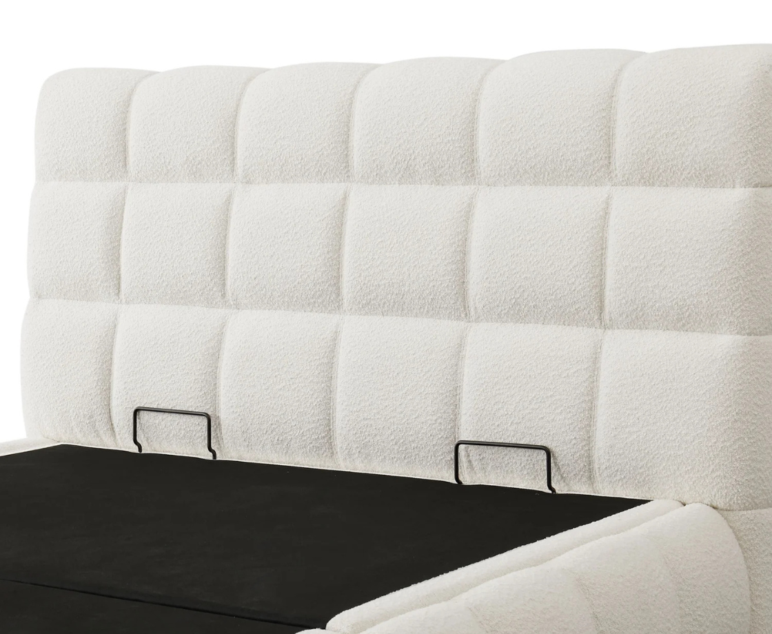 Kellie 6ft Superking Ottoman Bed Frame - Cream