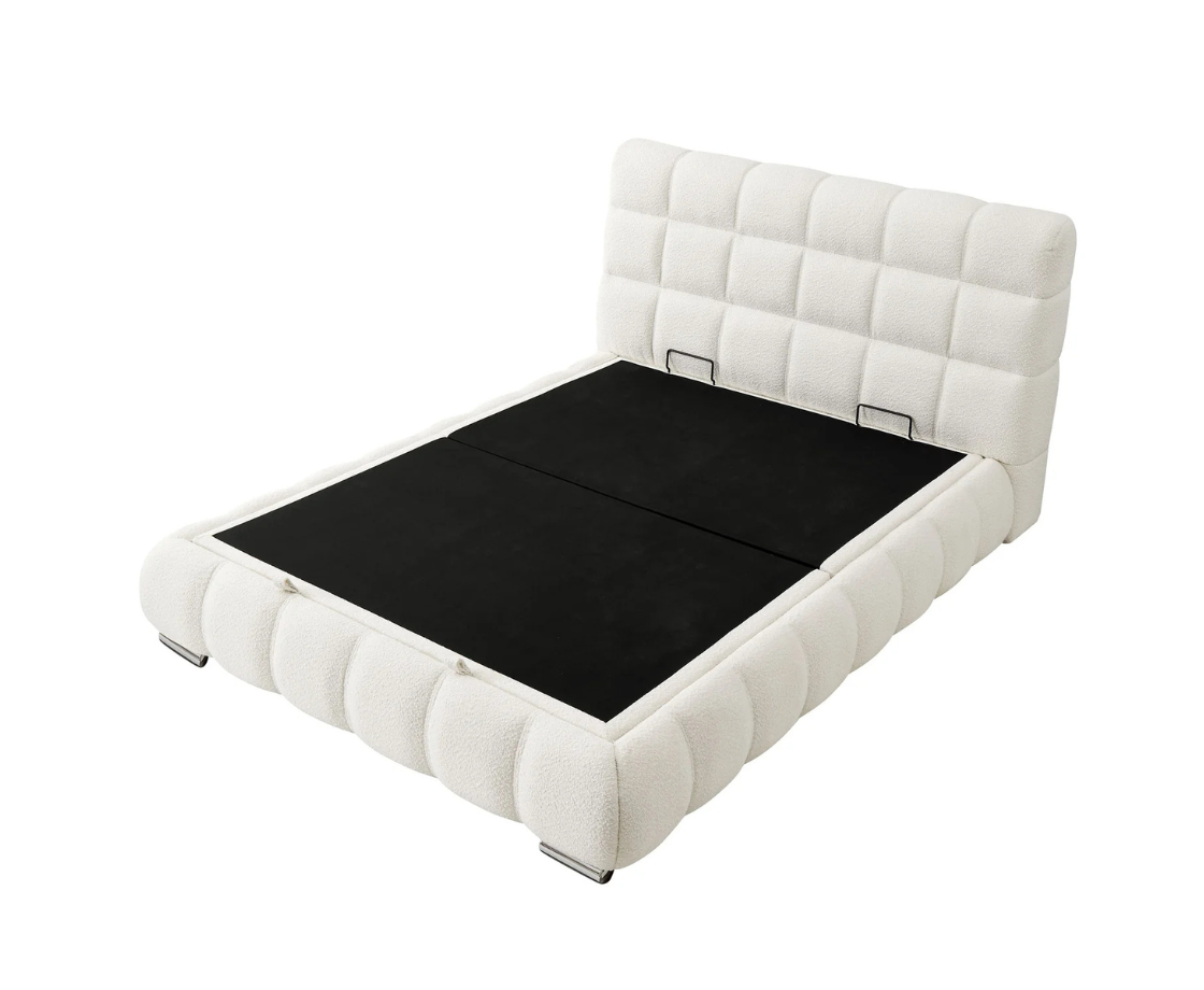 Kellie 6ft Superking Ottoman Bed Frame - Cream
