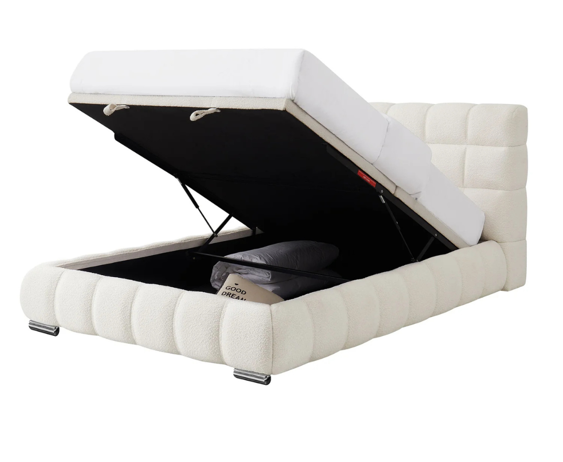 Kellie 6ft Superking Ottoman Bed Frame - Cream