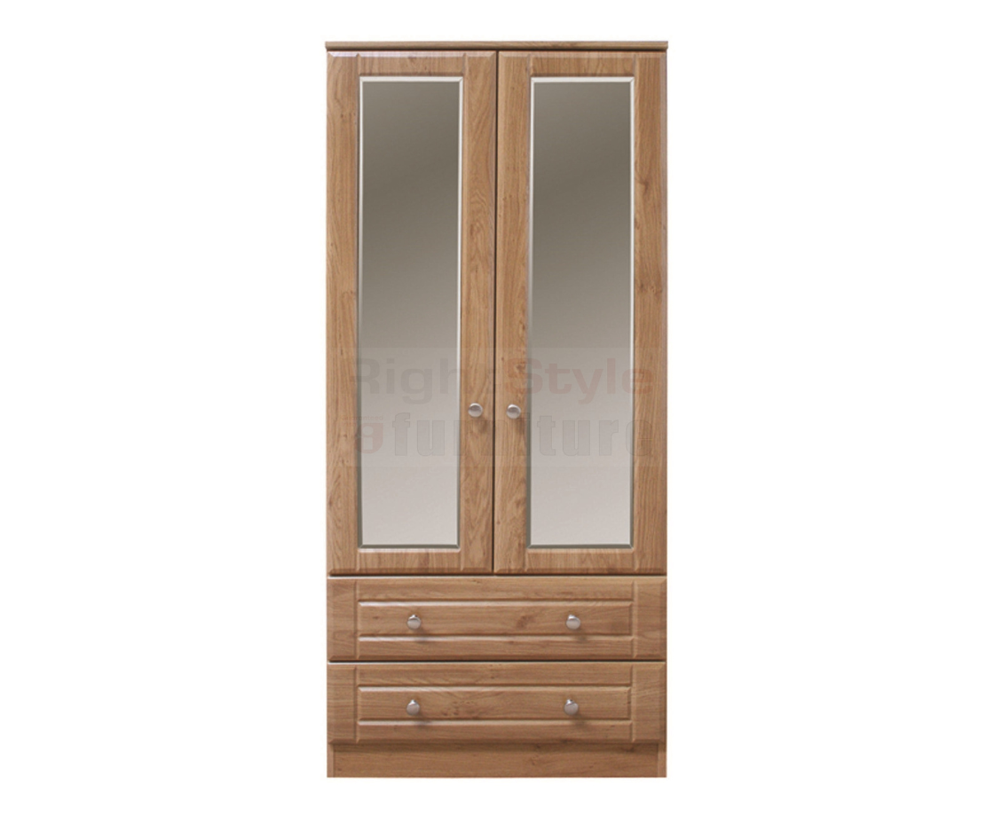 Nore 2 Door/2 Drawer Robe with Mirrors