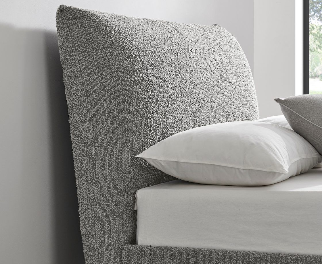 Luna Pillow 5ft Kingsize Bed Frame - Dove Grey