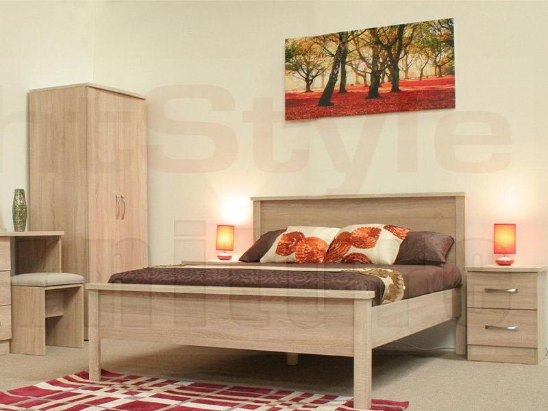 Lungo Mid Oak 1 Door Robe Hanging