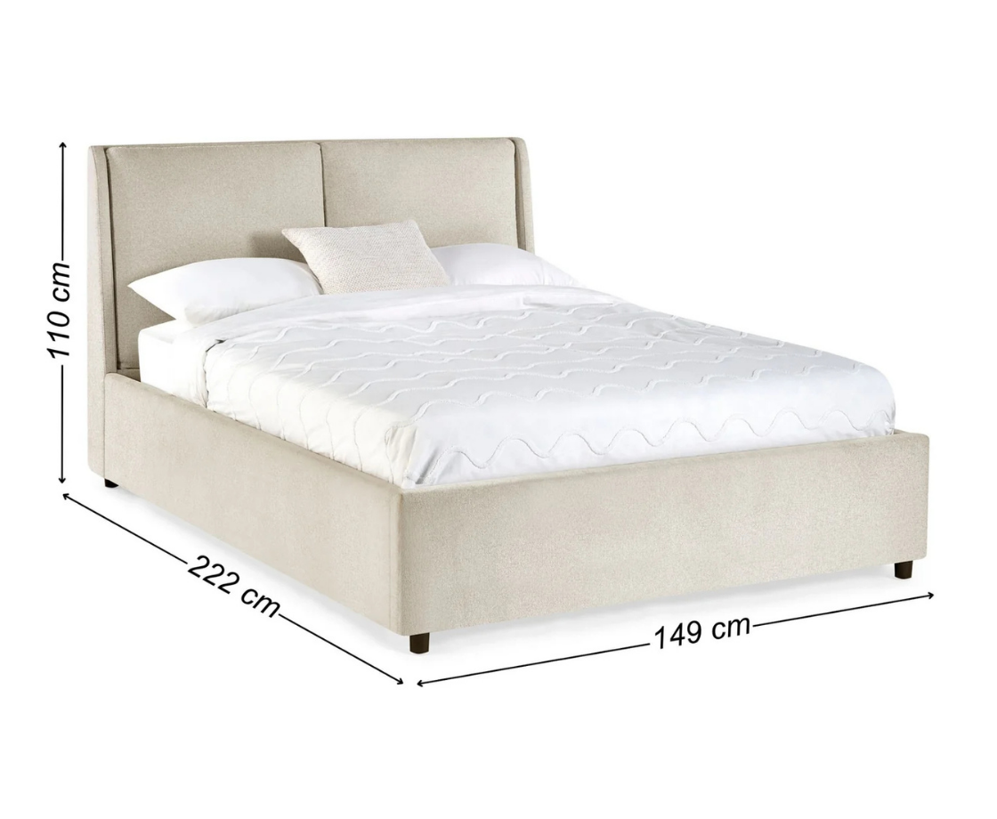 Maddix 4ft6 Double Ottoman Bed - Beige