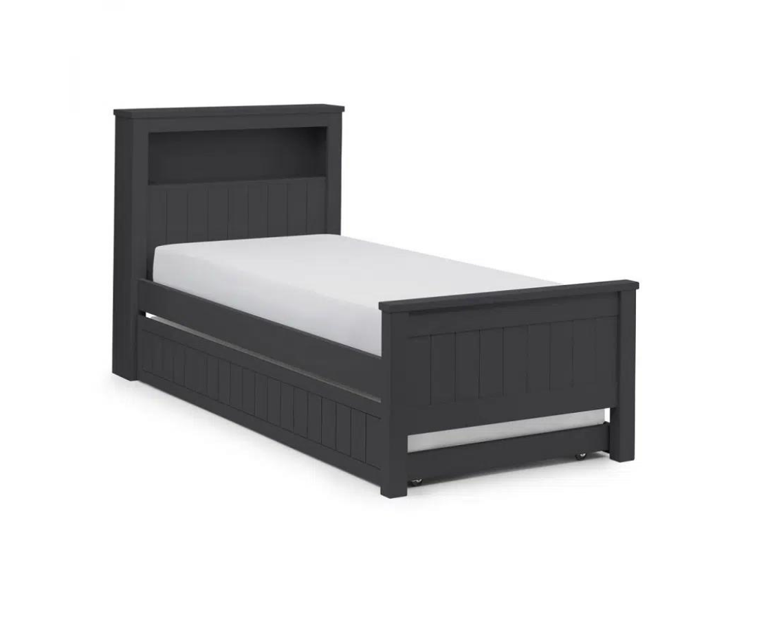 Maine Bookcase Bed 90cm - Anthracite