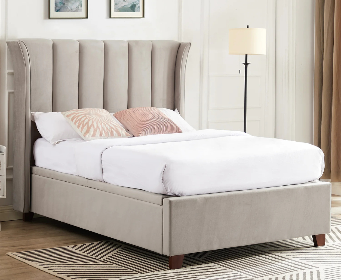 Mia 6ft Kingsize Ottoman Bed Frame - Taupe