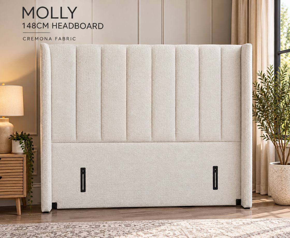 Molly 4ft6 Double Ottoman Bed - Beige