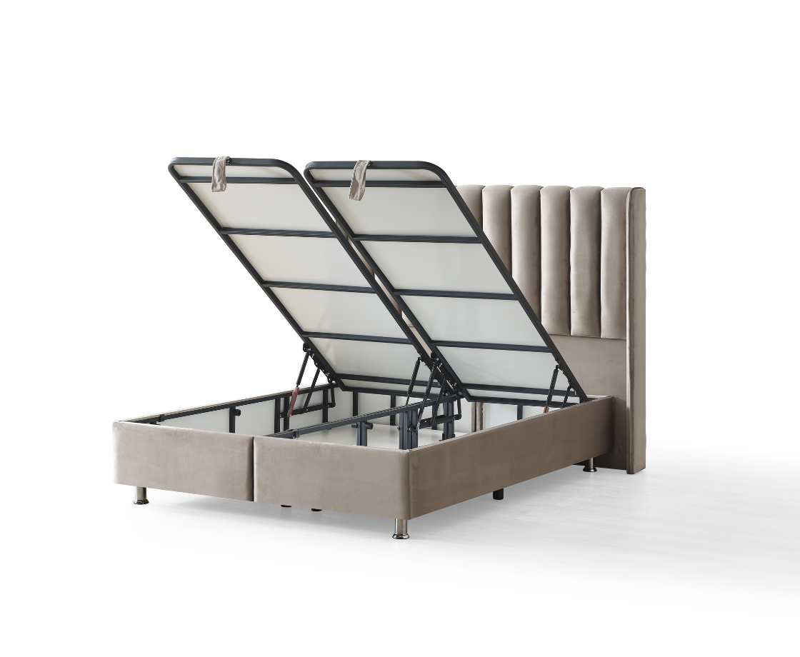 Notte 6ft Ottoman Bed Frame - Mink