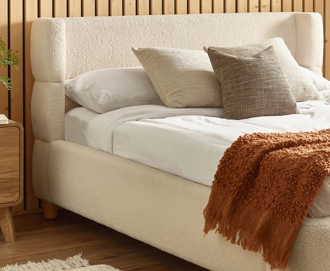 Obrie 4ft6 Boucle Double Bed - Beige