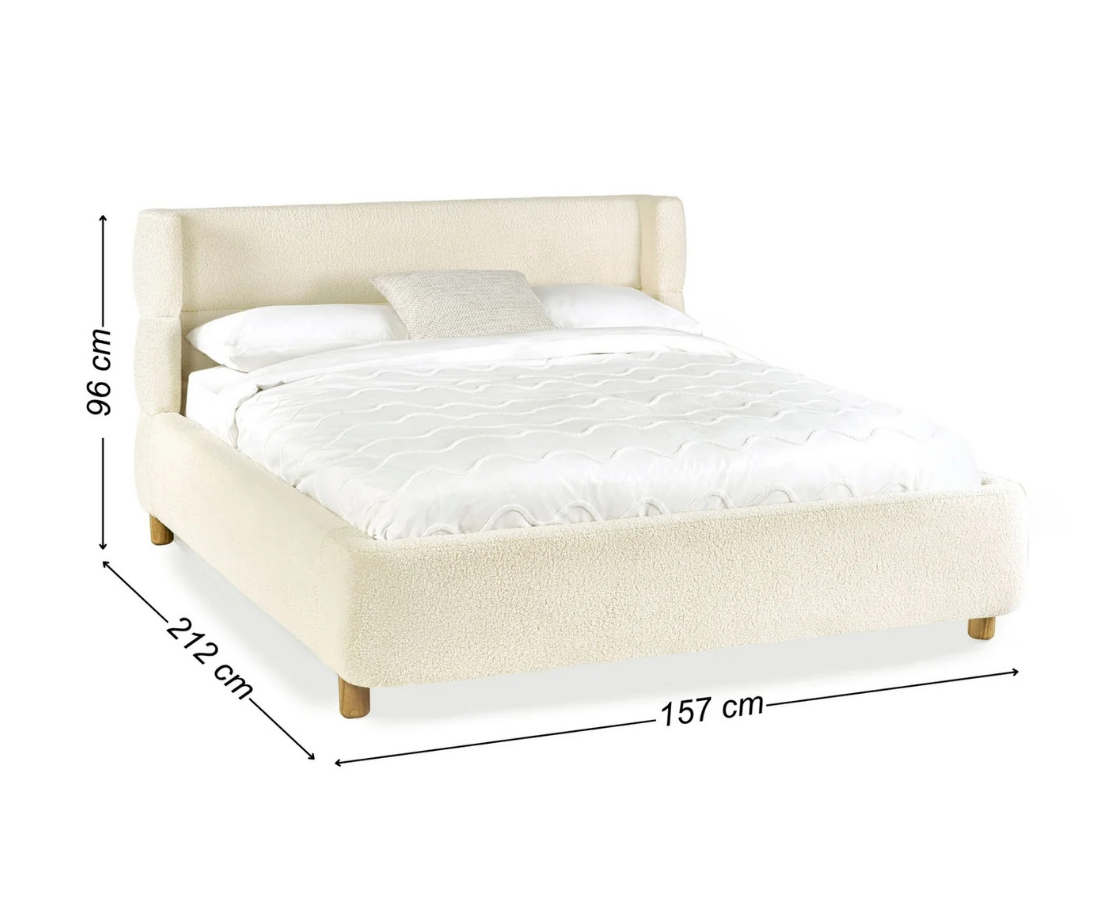 Obrie 5ft Boucle Kingsize Bed - Beige