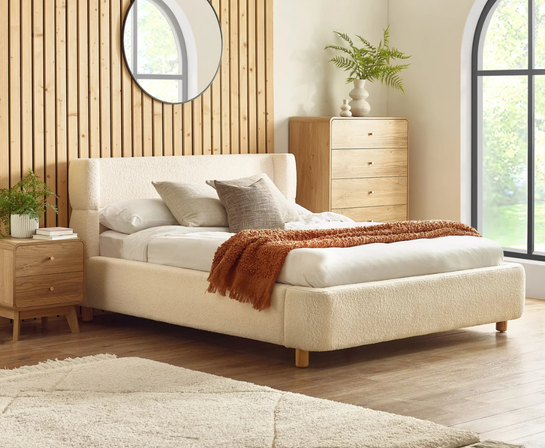 Obrie 4ft6 Boucle Double Bed - Beige