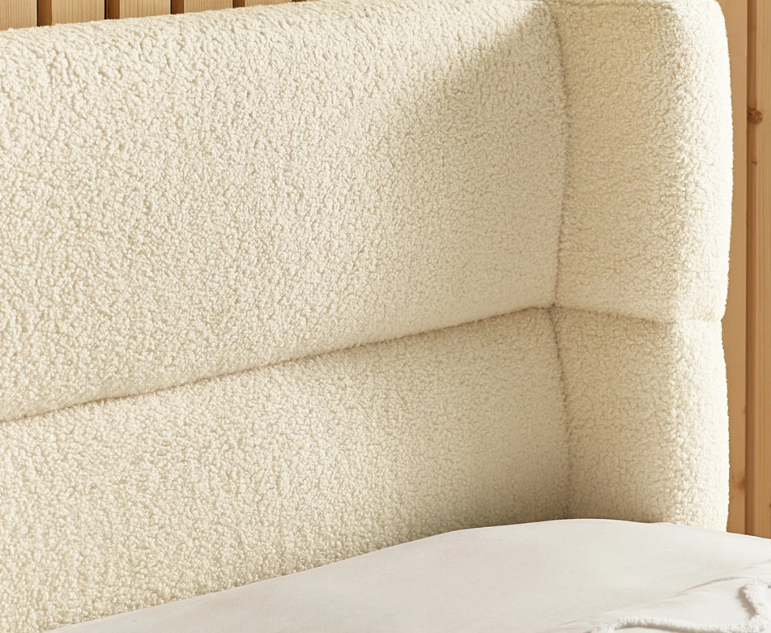 Obrie 5ft Boucle Kingsize Bed - Beige