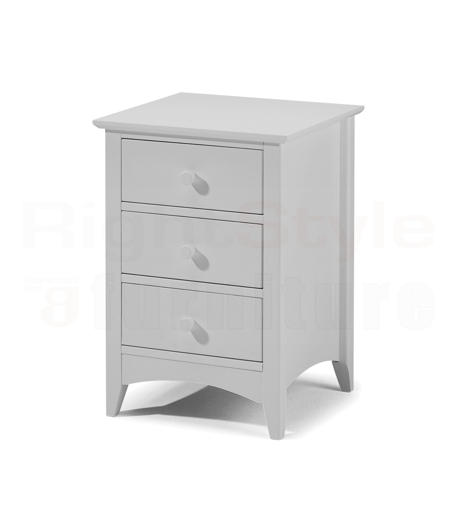 Opal 3 Drawer Bedside - Dove Grey