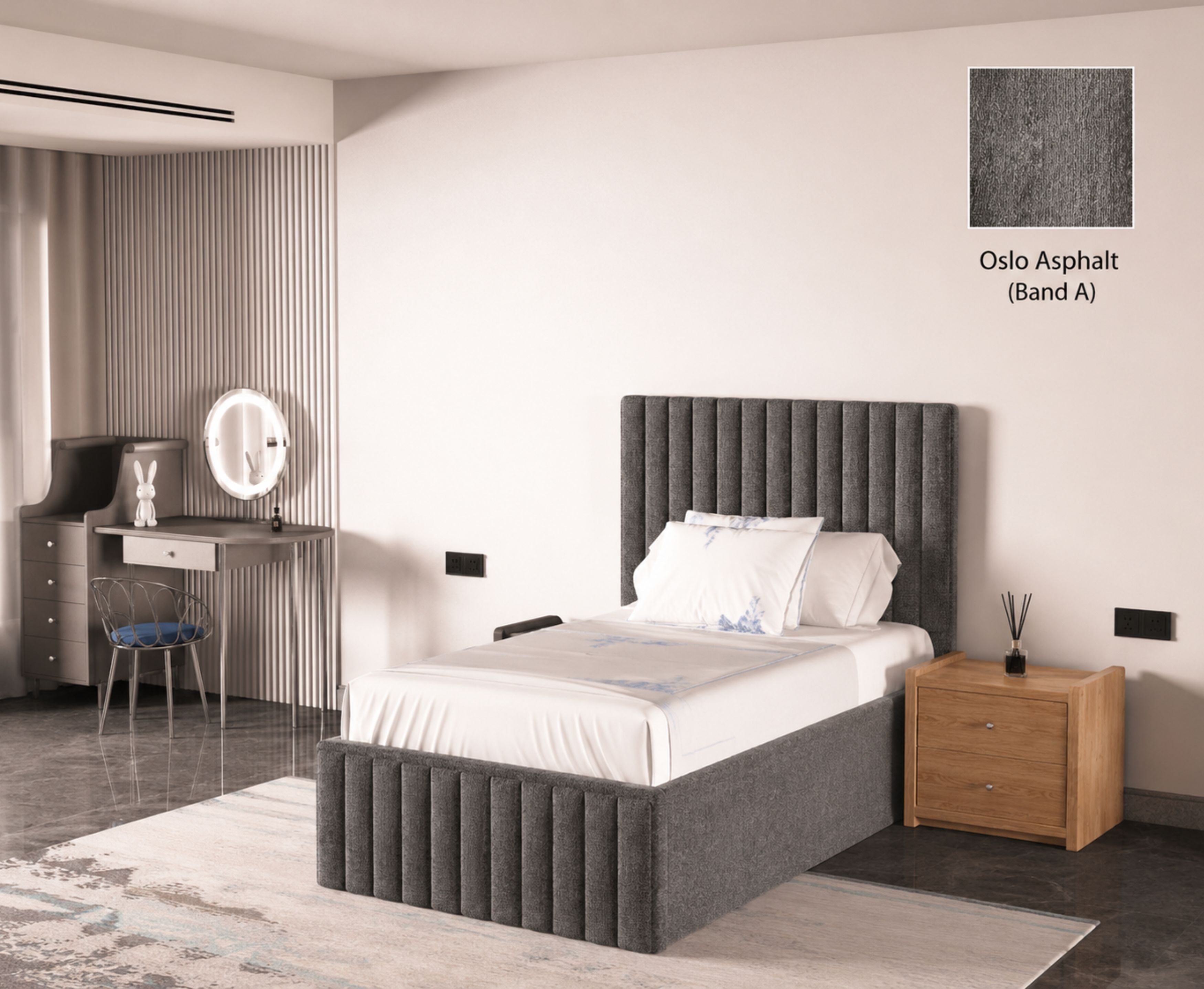 Turin 3ft Single Ottoman Bed Frame