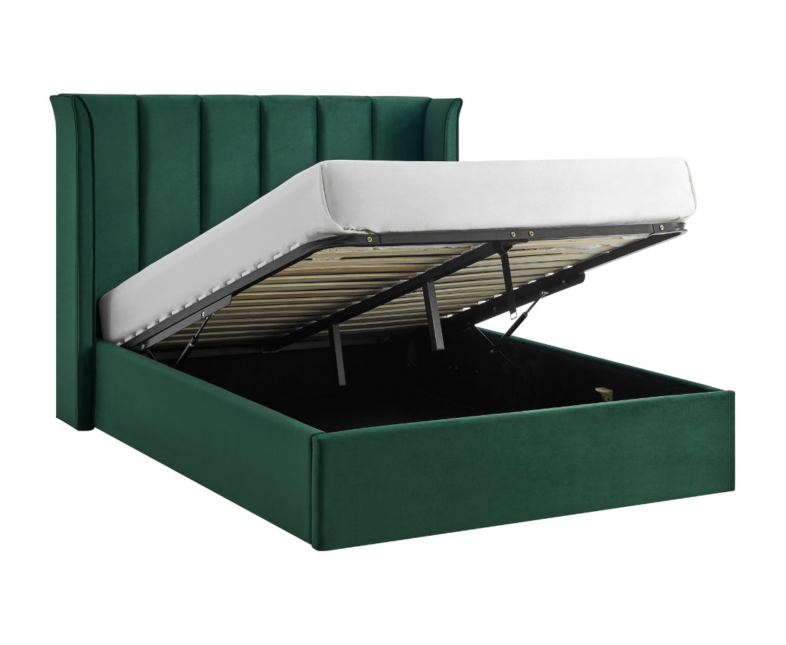 Polaris 4ft6 Double Ottoman Bed Frame - Emerald