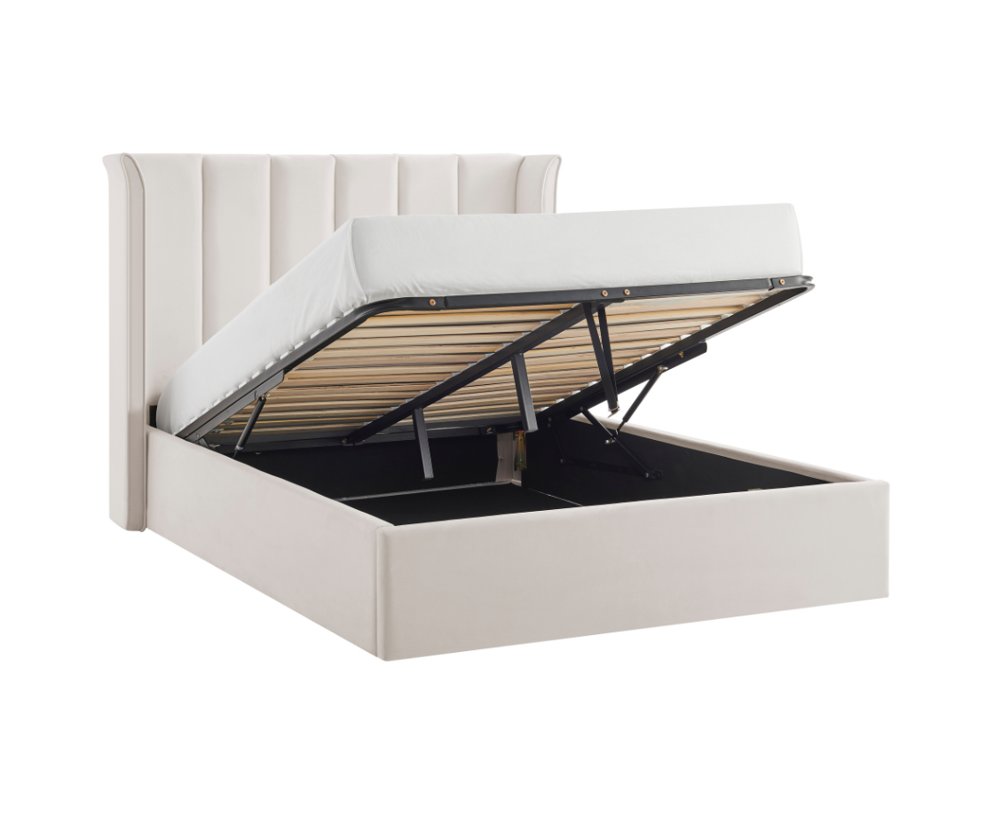 Polaris 5ft Kingsize Ottoman Bed Frame - Beige