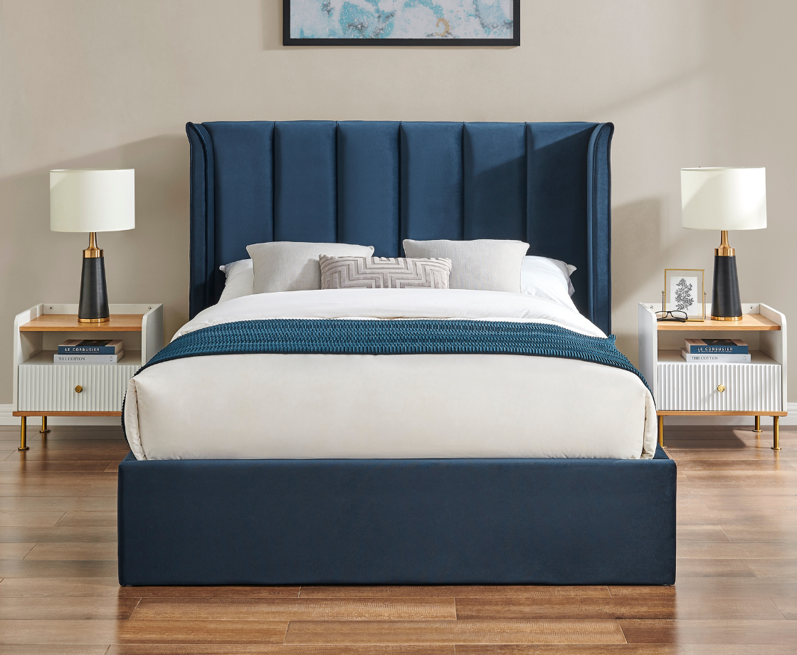 Polaris 4ft6 Double Ottoman Bed Frame - Navy