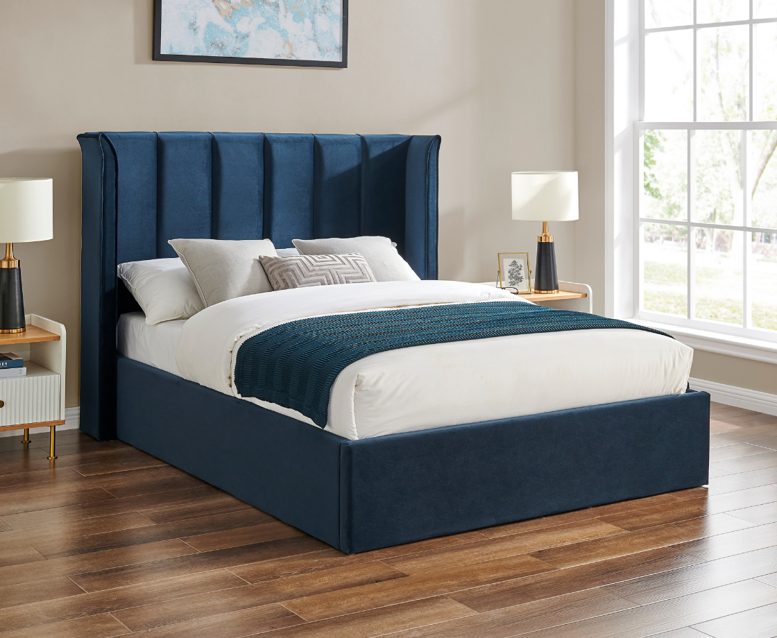 Polaris 4ft6 Double Ottoman Bed Frame - Navy